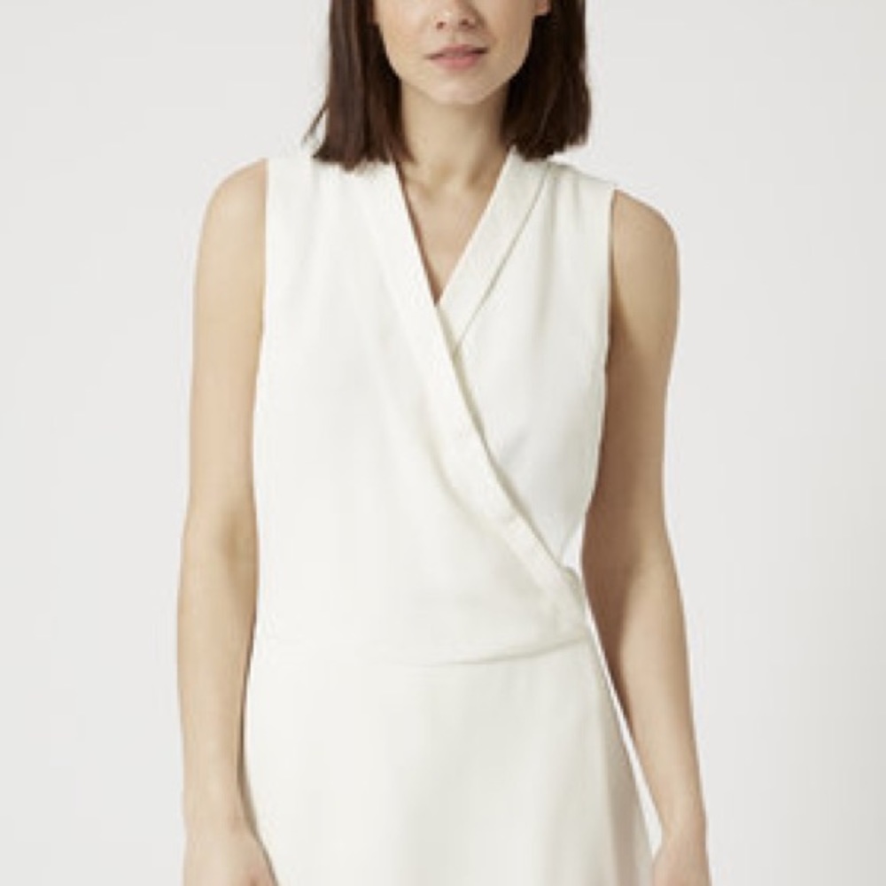 Topshop Tux Skort Romper Ivory
